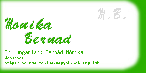 monika bernad business card
