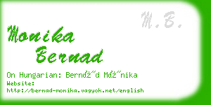 monika bernad business card